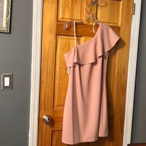 Julia Jordan One Shoulder Pink Dress Size 14